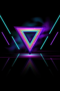 Neon Triangle Abstract 8k (360x640) Resolution Wallpaper