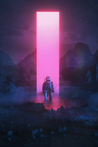 Astronaut Graphic Art (360x640) Resolution Wallpaper