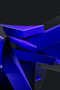 Blue Abstract Shapes 5k (240x400) Resolution Wallpaper