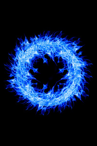 Blue Fire Ring 4k (720x1280) Resolution Wallpaper