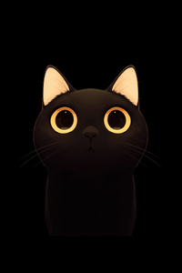 Cute Cat Minimal 5k (240x400) Resolution Wallpaper