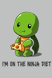 Funny Ninja On Diet (1440x2960) Resolution Wallpaper