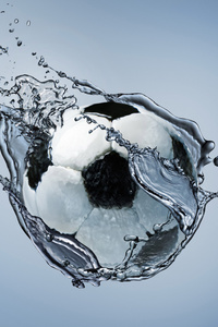 Football Water Splash (720x1280) Resolution Wallpaper