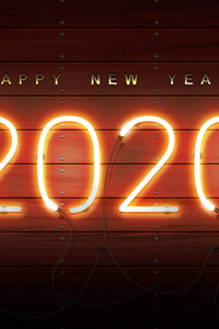 Happy New Year 2020 (1242x2668) Resolution Wallpaper