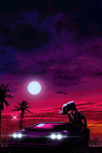 Lovers Pixel Art (320x568) Resolution Wallpaper