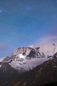 Stars Above Mont Blanc (1440x2960) Resolution Wallpaper