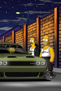 Simpsons Street Racers (320x568) Resolution Wallpaper