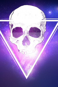 Skull Triangle 3d (360x640) Resolution Wallpaper