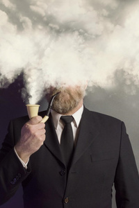 Smoking Beard Man (750x1334) Resolution Wallpaper