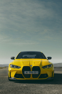 Speed Yellow Bmw M4 (2160x3840) Resolution Wallpaper