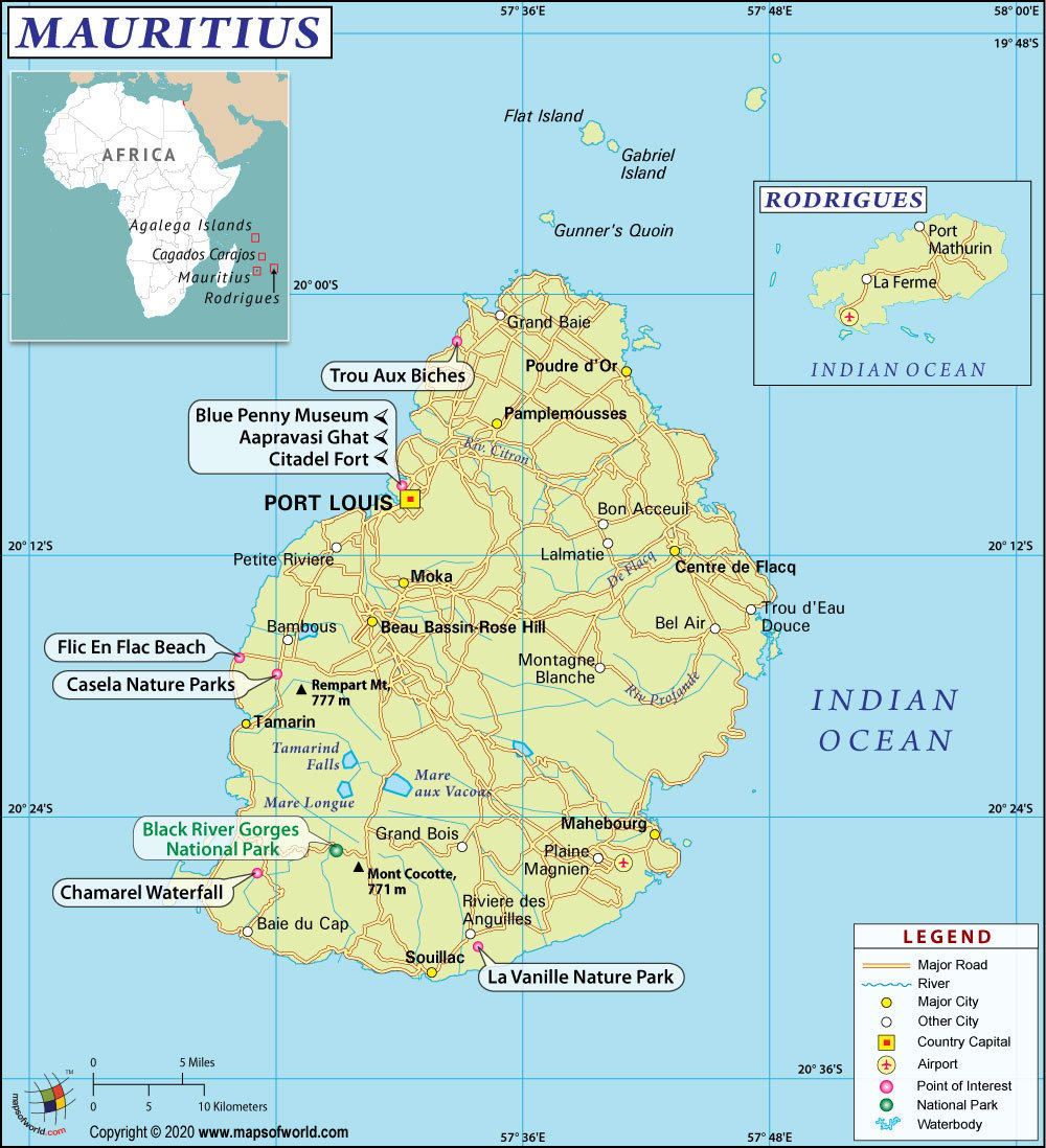 Mauritius Map