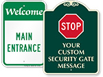 Gate Entrance Signs