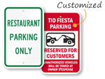 Restaurant Parking Signs