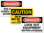 Machine Safety Signs