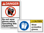 Gloves Required Signs