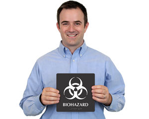 Biohazard Dark Grey Sign