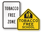 Tobacco Free Zone Signs