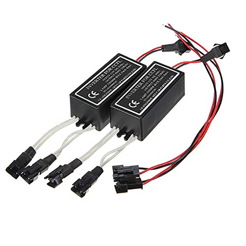 2 STUKS Angel Eyes blok Kit Spare Inverter Ballast voor CCFL Halo Ringen uitgangen Vrouwelijke Verbinding Driver Power Lgnition Doos