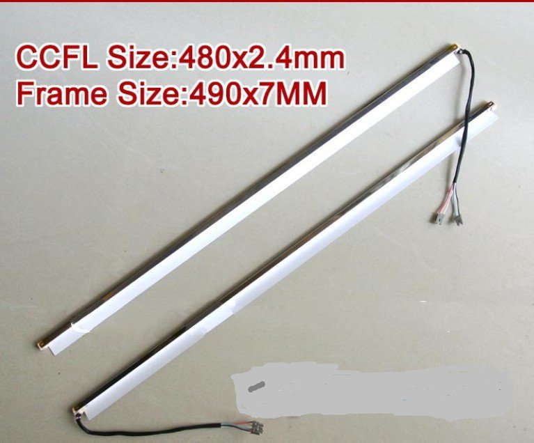 2 Pcs 22 &#39;&#39;Inch Brede Dubbele Lampen Ccfl Met Frame, Lcd Backlight Lamp Met Behuizing, ccfl Met Deksel, Ccfl: 480 Mm X 2.4 Mm, Frame: 490 Mm X 7 Mm