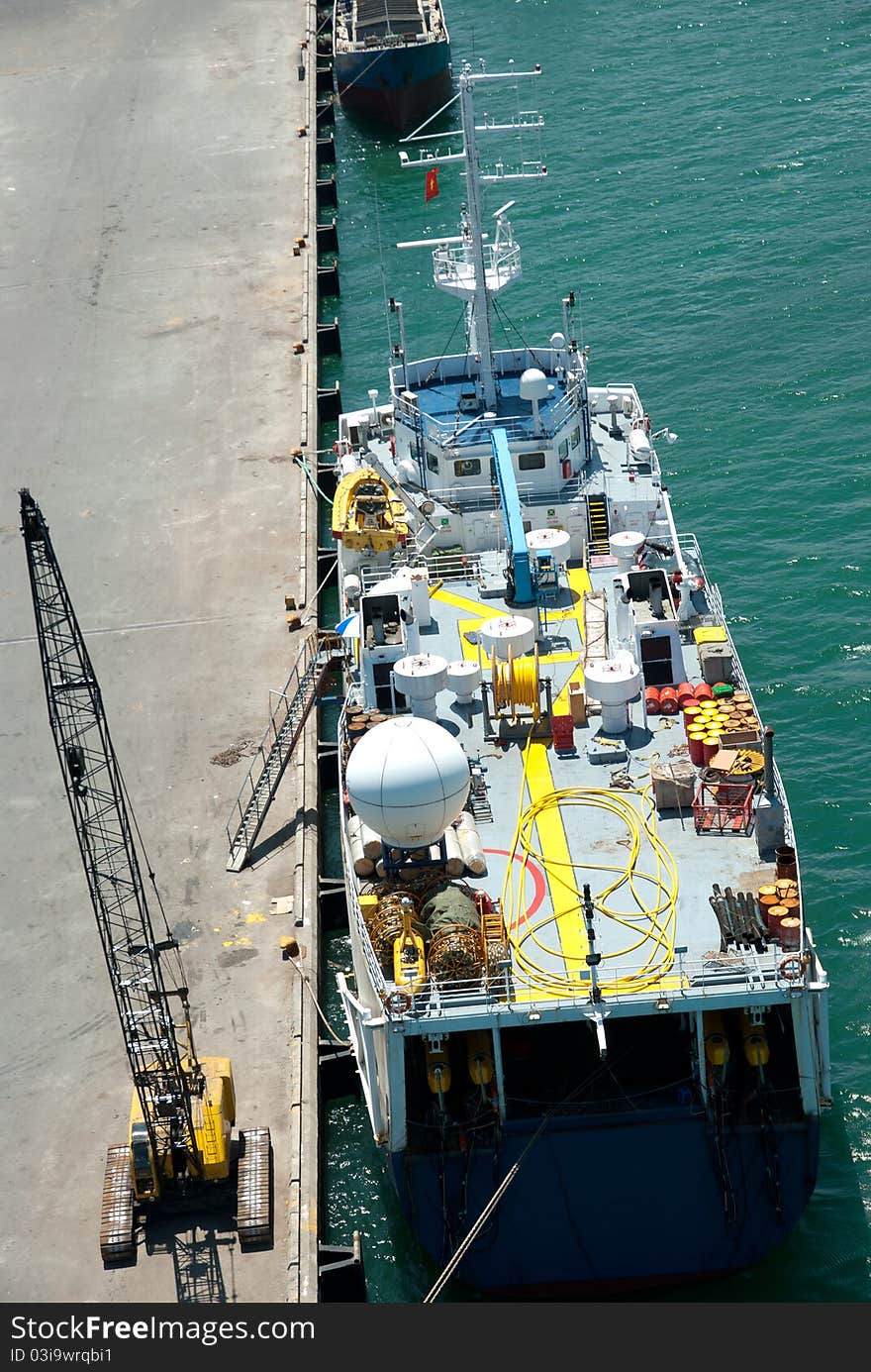 Oil surveillance ship at dock Binh Minh 02 Vietnam, Nha Trang Vietnam