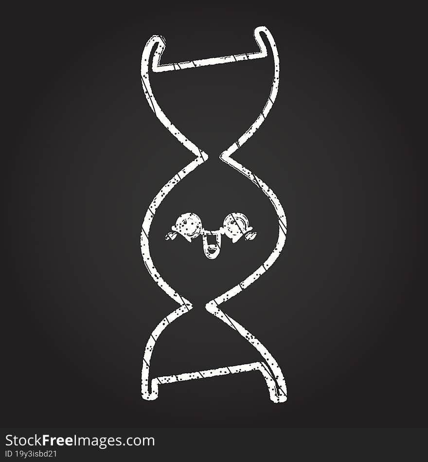 DNA Chalk Drawing