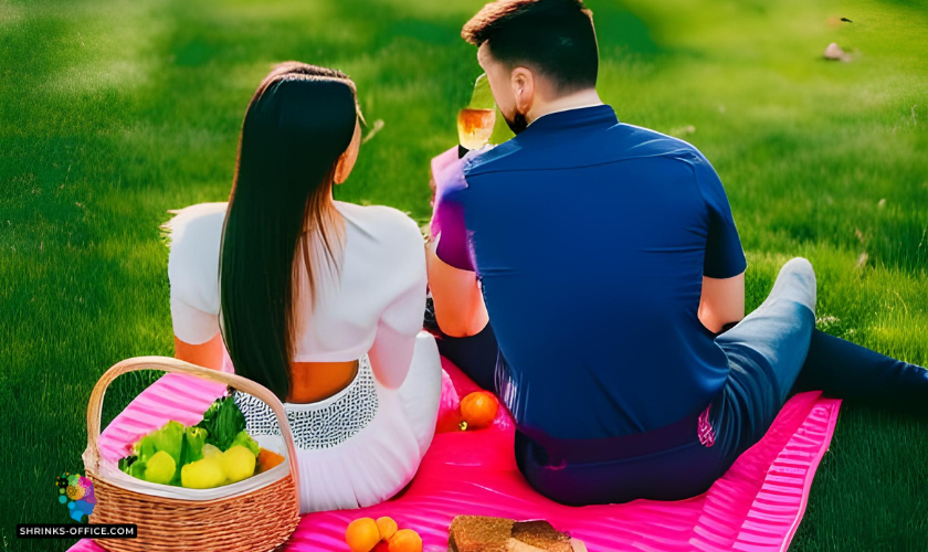 Couple having a picnic 