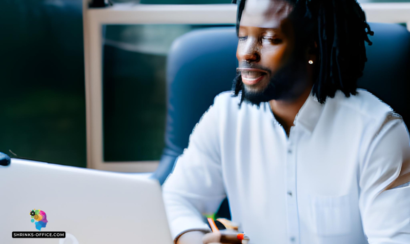 An online therapist talking with his client