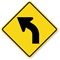 Left Curve Symbol - Traffic Sign