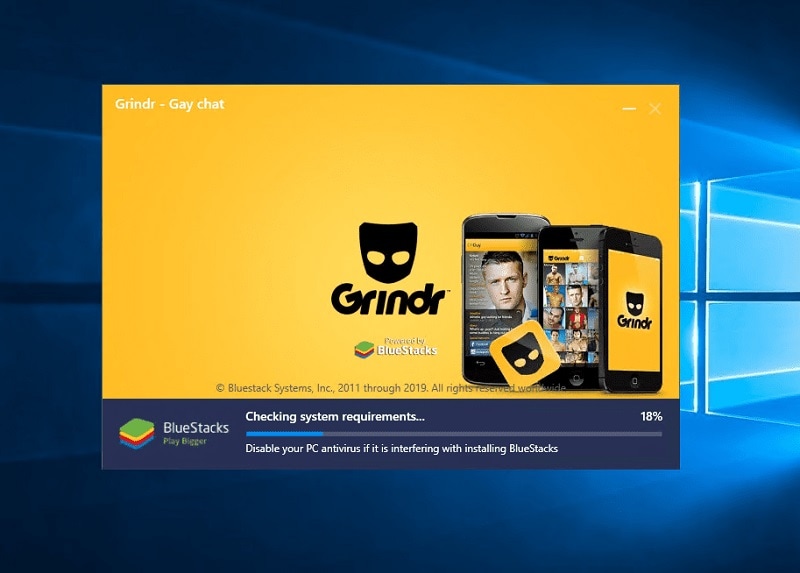 Launch Grindr on BlueStacks