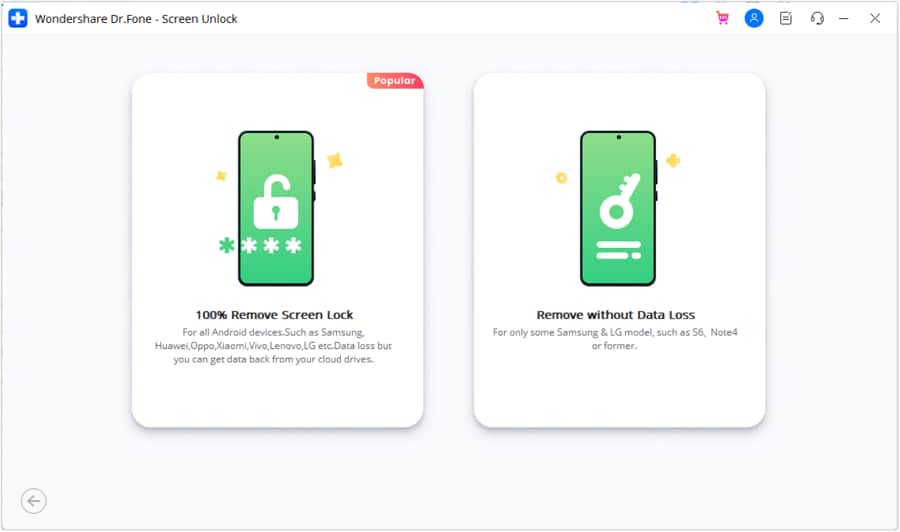 drfone unlock screen 4