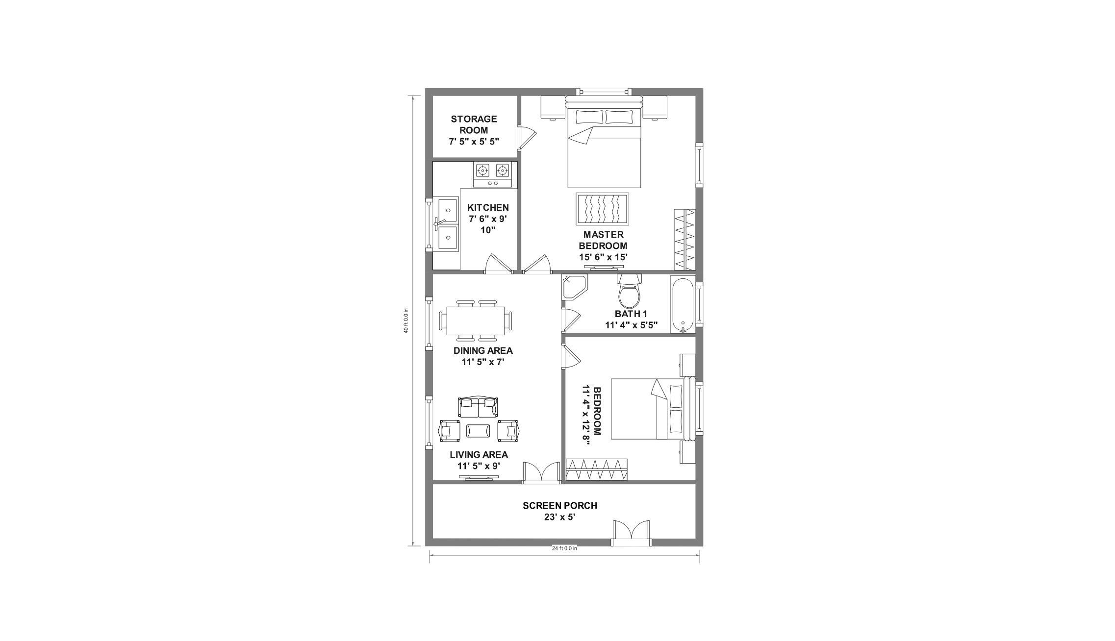 960 sq.ft usa floor plan 