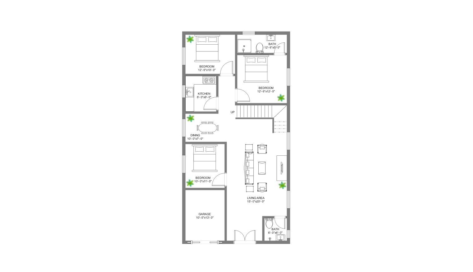 25x50 floor plan on edrawmax