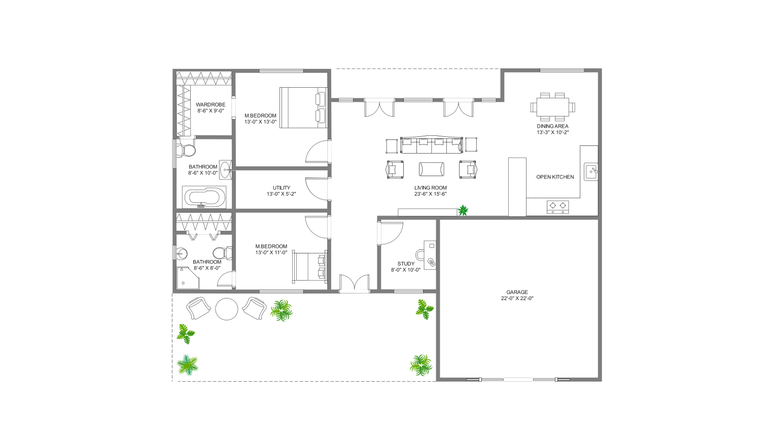 barn house floor plan