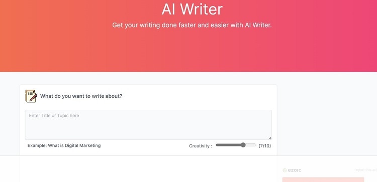 Toolbaz AI Writer