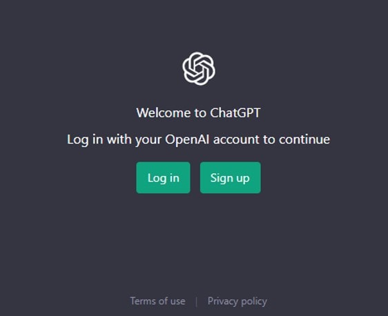 chatgpt login