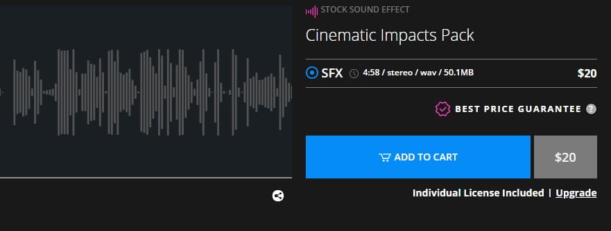 Paquet d'impacts cinématiques