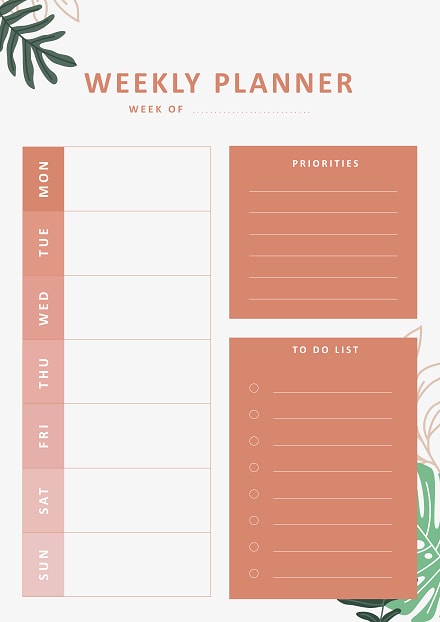 weekly planner