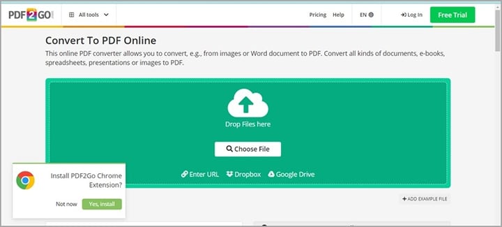 pdf2go searchable pdf converter