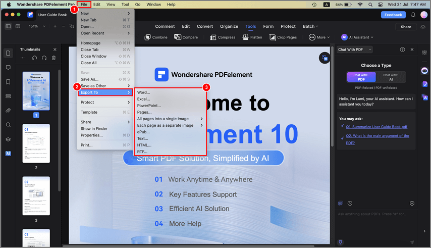 how to convert pdf to word macbook