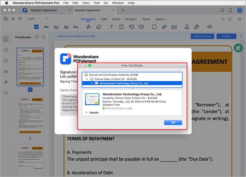 certificate details mac