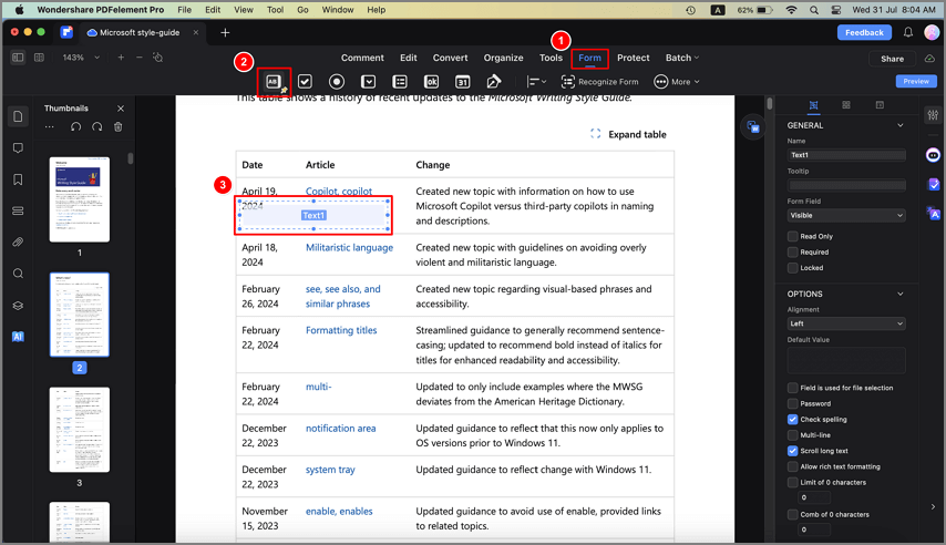 create form fields manually