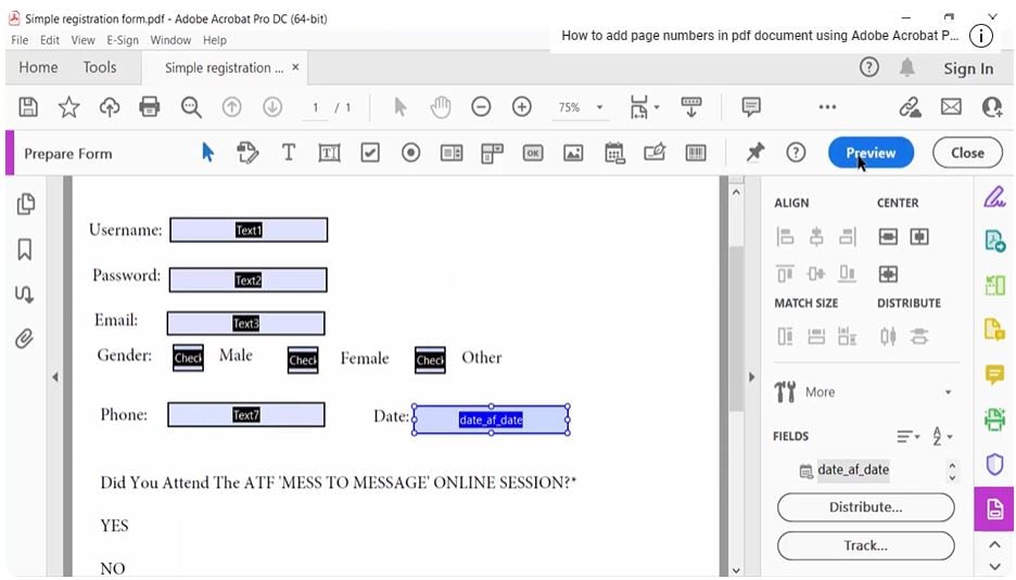 adobe preview field pdf