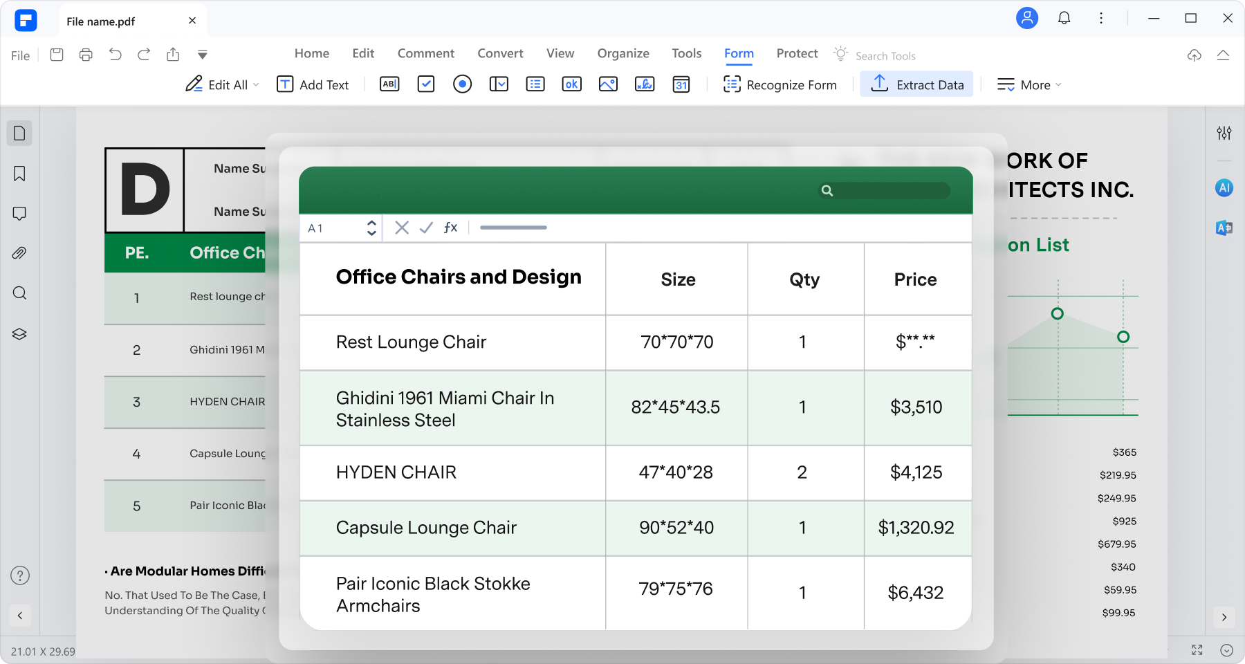 extract data from pdf