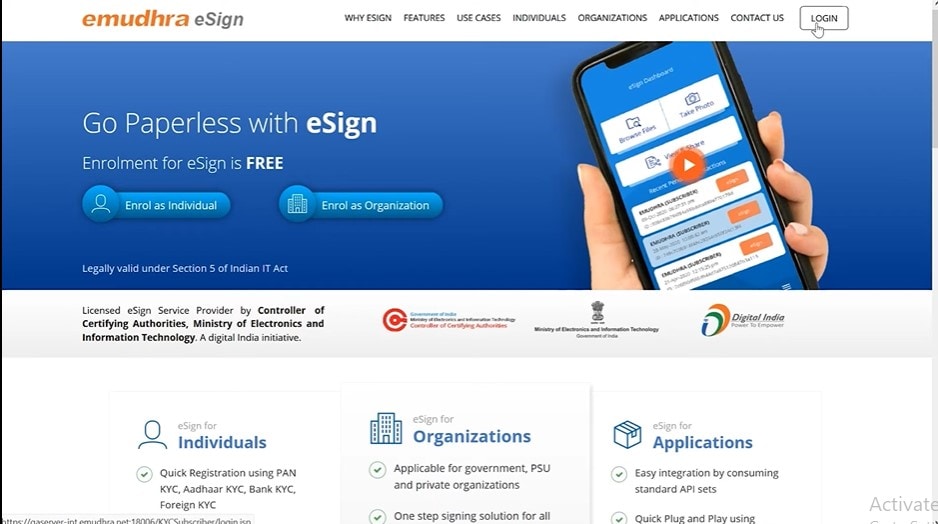 login to emudhra esign