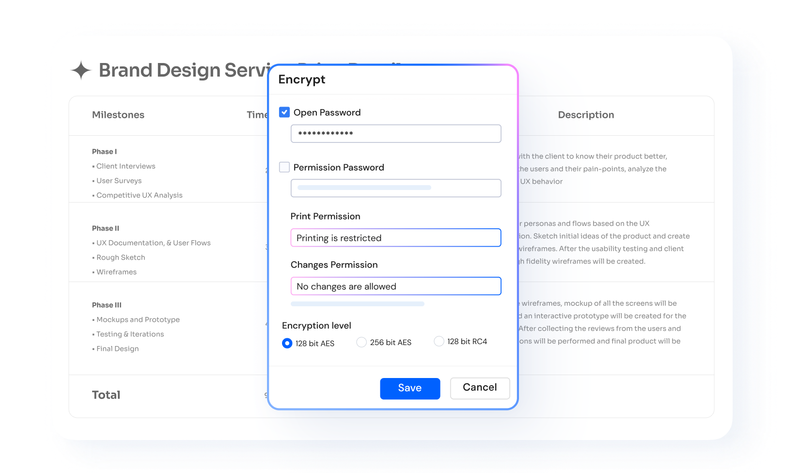 crittografa i file pdf