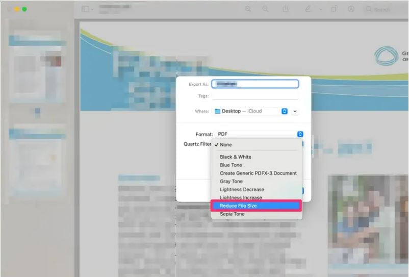 preview reduce file size mac