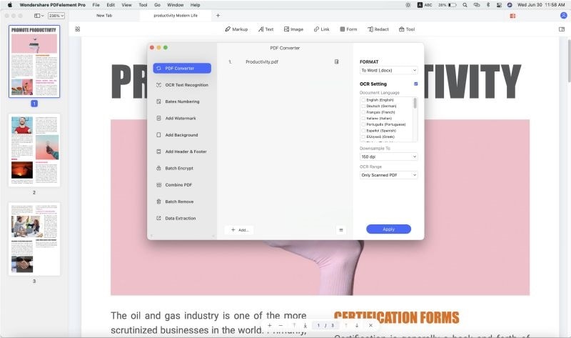 convert pdf to word mac free