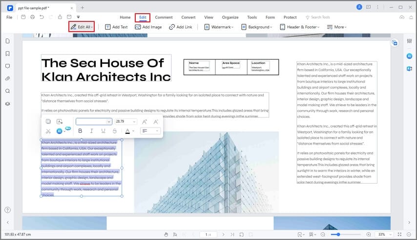 how to decrease font size in pdf