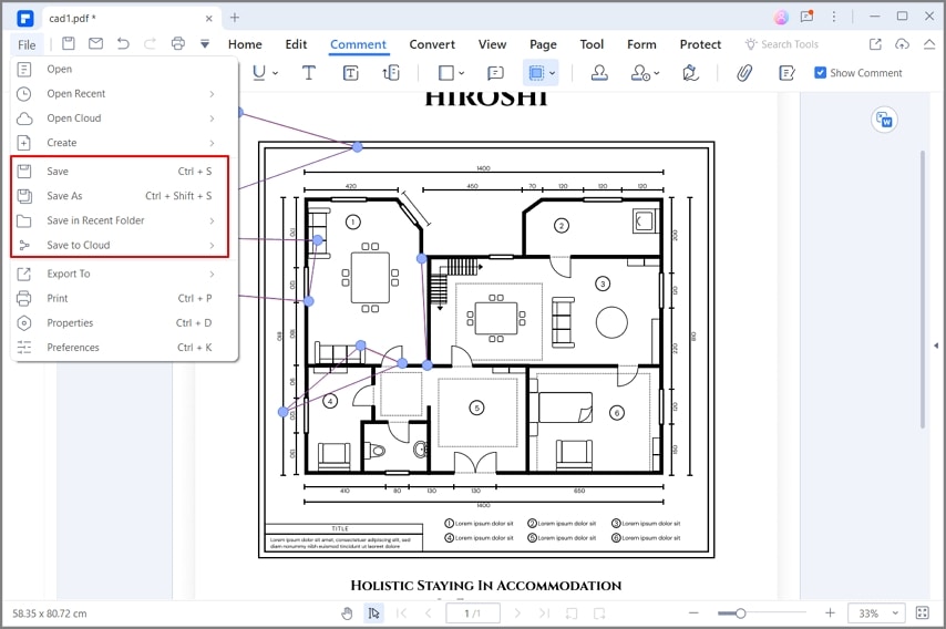 save and share pdf measurement