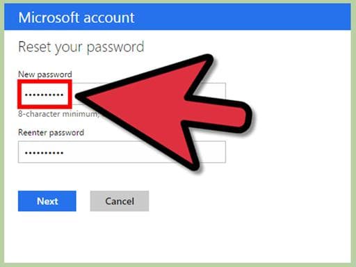 reset password